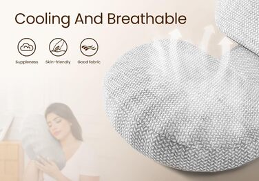 Ортопедична подушка для вагітних Tinkerz, меморі фоам, для сну на боці, підтримка спини, живота та стегон, портативна та регульована подушка-клин для подорожей