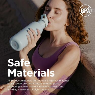 Пляшка для води Klean Kanteen Classic Narrow 532 мл, пастельно-бірюзова, нержавіюча сталь