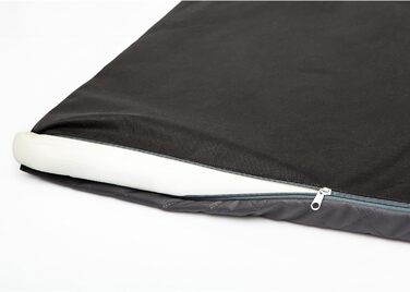 Ліжко для собак Delux XXL 120x80 см, чорне, екошкіра та міцна кордура