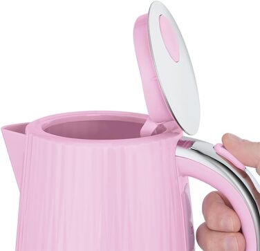 Електрочайник Russell Hobbs Eden 1,7 л 2400 Вт, білий, з нержавіючої сталі, знімний фільтр від накипу, індикатор рівня води, кнопка відкриття кришки, без BPA