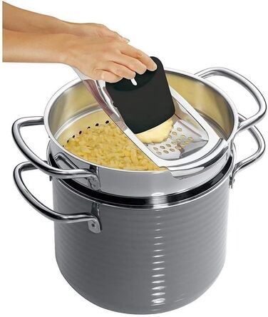 Терка для шпецле WMF Spätzle-Profi 35x14 см, нержавіюча сталь Cromargan, з лопаткою, підвісний жолоб, можна мити в посудомийній машині