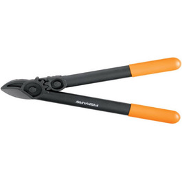 Секатор Fiskars PowerGear L31 для сухої та твердої деревини, 39 см, антиадгезійне покриття, загартована сталь, чорний/помаранчевий