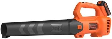 Акумуляторний повітродув Black+Decker BCBL200L 18В, 2.0Аг, 145 км/год, 577 м³/год, з лопаткою для листя, для терас, доріжок, саду, з акумулятором та зарядним