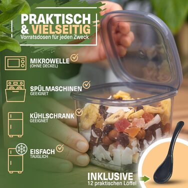 Набір герметичних контейнерів Viwares для зберігання продуктів, спецій, мюслі, борошна – 36 штук, з кришками, органайзери для кухні, харчові пластикові контейнери