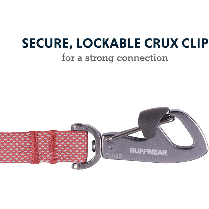 Повідок для собак RUFFWEAR Hi & Light, міцний, з інтегрованою кишенею, замком Crux-Clip, складаний, рожевий