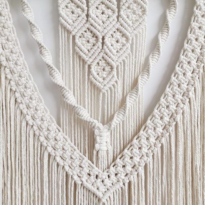 Універсальний макраме декор на стіну Boho, гобелен, плетений, для дому, орнамент (візерунок C)