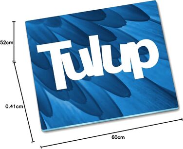 Обробна дошка Tulup 60x52 см з білими квітами у стилі дзен, кухонне приладдя, кришка для плити