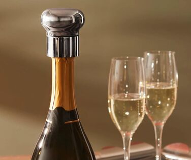 Герметична пробка для пляшок вина та шампанського Alessi Noè GIA12, полірована, дизайнерська, 10x8x14 см
