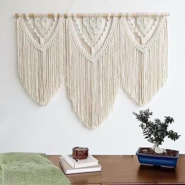 Універсальний макраме декор на стіну Boho, гобелен, плетений, для дому, орнамент (візерунок C)