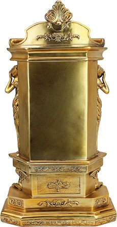 Класичний камінний годинник Design Toscano Chateau Chambord, полімер, золоте покриття, 51 см
