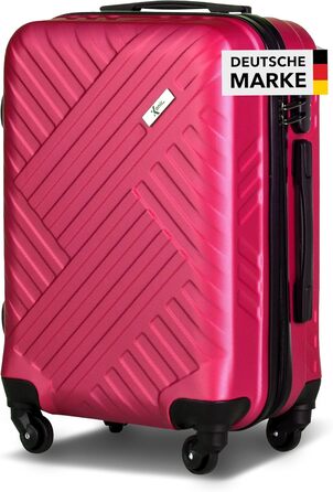 Жорсткий валізний чемодан Xonic Design Boardcase 55x35x20 см, з кодовим замком і 360° колесами, ручна поклажа, неоново-рожевий, преміум-якість