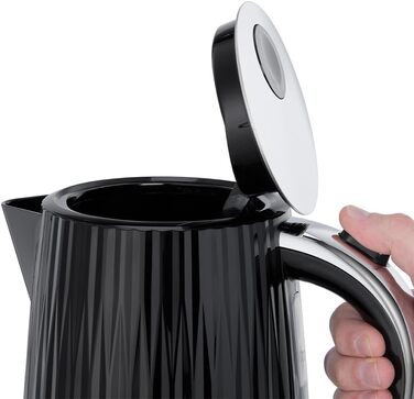 Електрочайник Russell Hobbs Eden 1,7 л, 2400 Вт, білий з нержавіючою вставкою, знімний фільтр від накипу, відкривання кришки кнопкою, індикатор рівня води, підсвічування, BPA-free, модель 27360-70