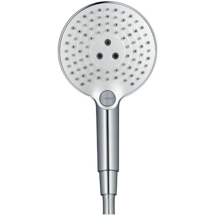 Душова лійка hansgrohe Raindance Select S, 3 режими, антикальк, білий/хром