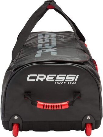Велика водонепроникна сумка Cressi Tuna 120 л чорна/червона, з коліщатками або без, для дорослих