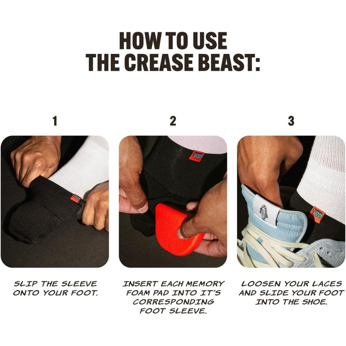 Захист від заломів Crease Beast з меморі-піни для взуття: профілактика заломів у нових та старих кросівках (Jordan, Dunks, Air Force)