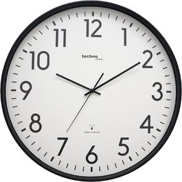 Настінний годинник Technoline XXL WT8998 50 см, чорний, залізничний стиль, радіокерований