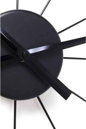 Настінний годинник Kare Design Like Umbrella, чорний, 100 см, сучасний мінімалізм, алюмінієва рама, круглий, без батарейки