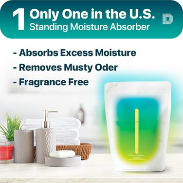 Преміум осушувач повітря Dry & Dry 8 шт. (286,3 г) для контролю вологи у підвалі, шафі, ванній, пральні, осушувач повітря, вологопоглинач