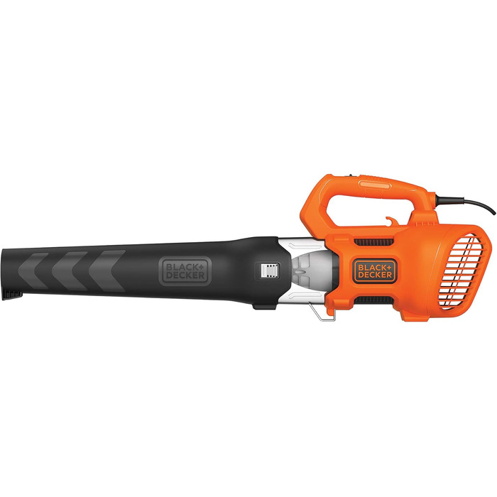 Акумуляторний садовий пилосос та повітродув BLACK+DECKER, електроаксіальний, 1850 Вт, швидкість 190 км/год, об'єм 765 м³/год, інтегрований скребок для листя