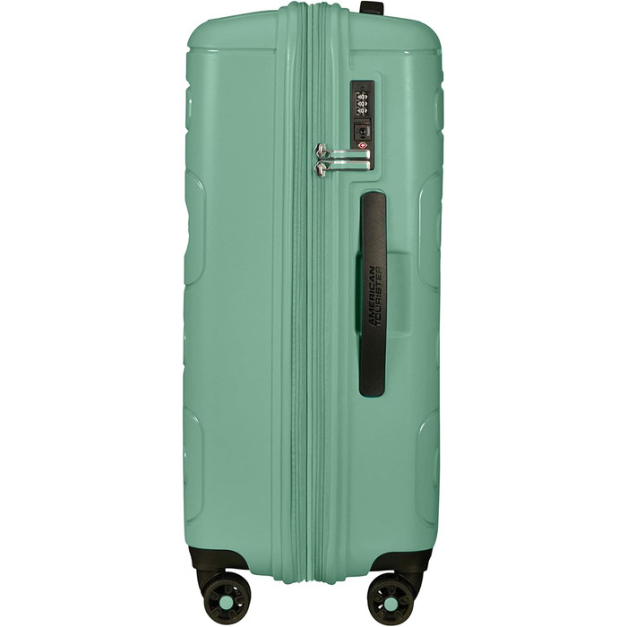 Валіза American Tourister Sunside Spinner 55 см, 35 л, чорна, розширювана, поліпропіленова, на колесах, для подорожей