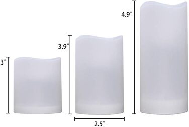 WRalwaysLX LED-колона з пультом, акумуляторна, USB Type-C, змінний колір, 3 шт, 10,2×12,7 см