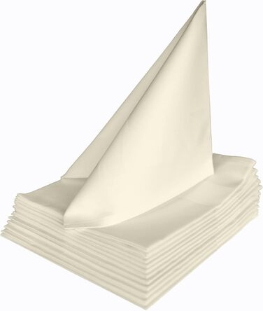 Серветки texpot 12 шт. 50x50 см з атласною каймою, 100% бавовна, шампань