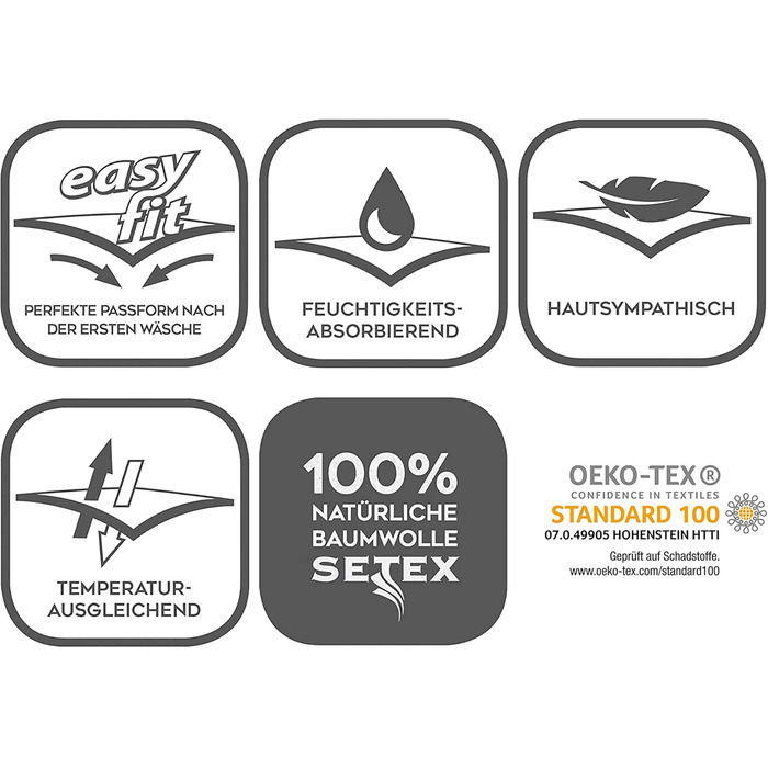 Наматрацник SETEX Kalmuck Classic 180x200 см, 100% бавовна, з гумками по кутах, натуральний колір
