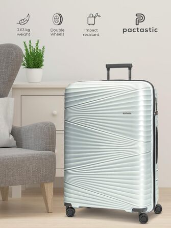 Ультралегкий жорсткий чемодан для реєстрації XL 103 л, поліпропілен, TSA-замок, 75×50×32 см