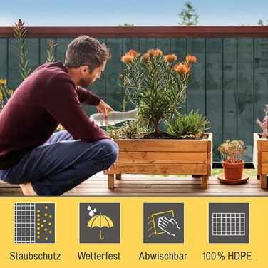 Сонцезахисна сітка Sol Royal 25x1,5 м, 165 г/м², щільна, з UV-захистом, зеленого кольору, HDPE, для саду, паркану, теплиці, з кабельними стяжками
