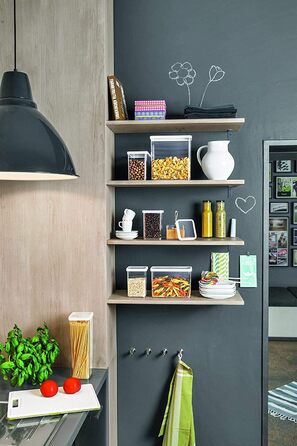 Набір Rotho Loft з 5 баночок для зберігання, без бісфенолу А, прозорий
