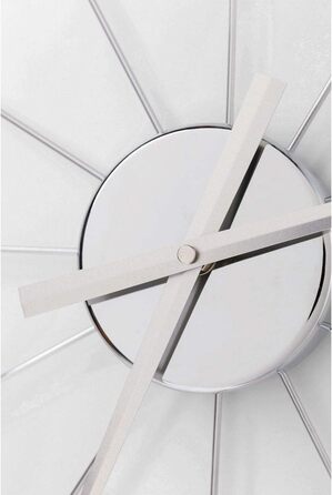 Настінний годинник Kare Design Like Umbrella 100 см, сучасний, мінімалістичний, алюмінієва рама, круглий, сріблястий