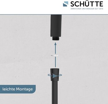 Душовий набір SCHÜTTE RAVEN: лійка, шланг, тримач, 3-режимна чорна ручна душова система