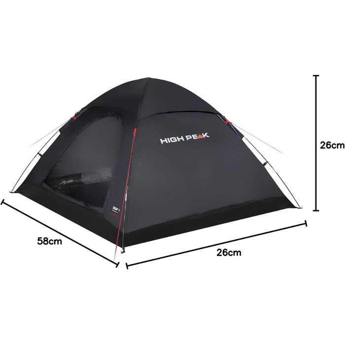 Намет High Peak Monodome XL купольний для 4 осіб, іглу для кемпінгу та фестивалю з підлогою-ванночкою