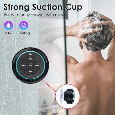 Портативна Bluetooth колонка Xleader для душу, водонепроникна з присоскою, бездротовий динамік для ванної кімнати, музична колонка для дітей, чоловіків і жінок, ідеальний подарунок