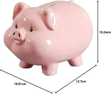 Керамічна скарбничка-свинка Pig World для дітей і дорослих, подарунок, дитячий декор, сувенір, рожева