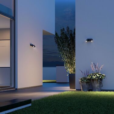 Смарт LED прожектор Steinel Spot DUO SC Connect для вулиці з датчиком руху, димуванням, керуванням через додаток, 7 Вт, 3000K, антрацит
