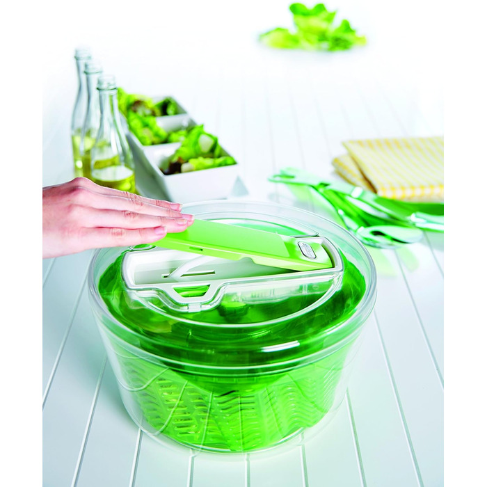Сушарка для салату Zyliss Swift Dry, 6 л, пластик, зелена, салатниця, Aquavent технологія