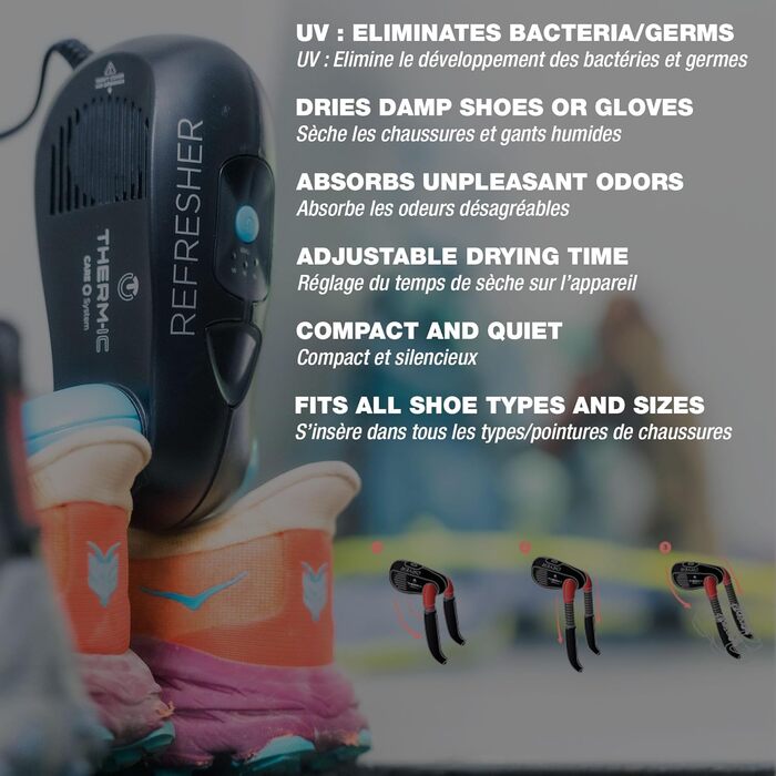 Осушувач для взуття Therm-ic THERMICREFRESHER з USB (EU), електричний пристрій для сушки взуття та рукавичок