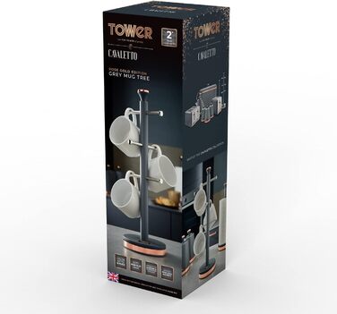 Підставка для кухлів Tower Cavaletto з нержавіючої сталі, Marshmallow Pink/рожеве золото