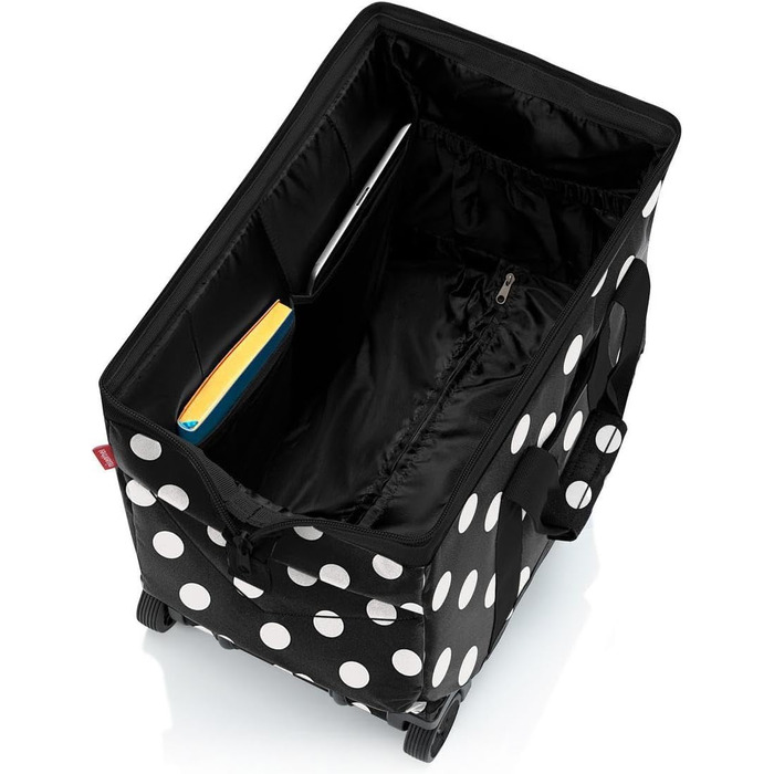Reisenthel Allrounder Trolley на колесах Frame Dots White – універсальна дорожня сумка з 2-ступеневою телескопічною ручкою, для подорожей, роботи та відпочинку