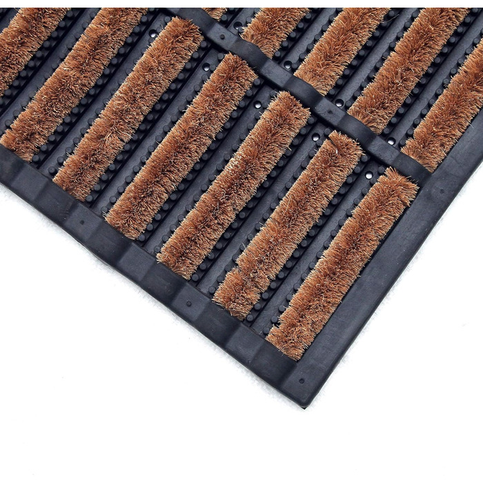 Coco&Coir® Преміум кокосовий килимок для взуття 45x75 см, нековзний, для вхідної зони, зовнішній та внутрішній, з ПВХ основою