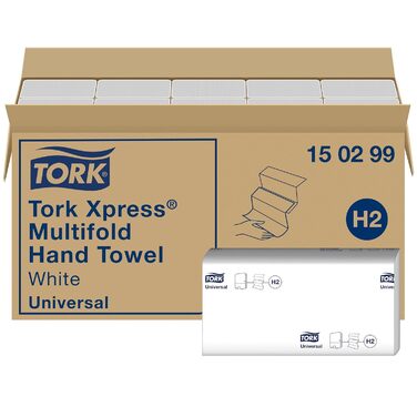 Tork Xpress настільний диспенсер для складених паперових рушників H2, білий, компактний, комплект з рушниками, 21,8x32,3x11,6 см