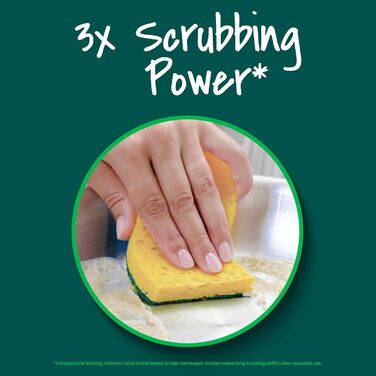 Scotch-Brite міцні губки для чищення кухні та дому, безпечні для неемальованого посуду, 9 шт.