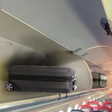 Легкий жорсткий чемодан Aerolite 55x40x20 см для ручної поклажі, сірий, 2 колеса, підходить для Lufthansa, Ryanair, Eurowings, TUI, SunExpress, Condor, кабінний тролейбус