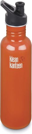 Пляшка з нержавіючої сталі Klean Kanteen з спортивною кришкою, оранжева
