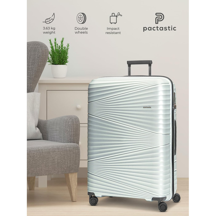 Ультралегкий жорсткий чемодан для реєстрації XL 103 л, поліпропілен, TSA-замок, 75×50×32 см