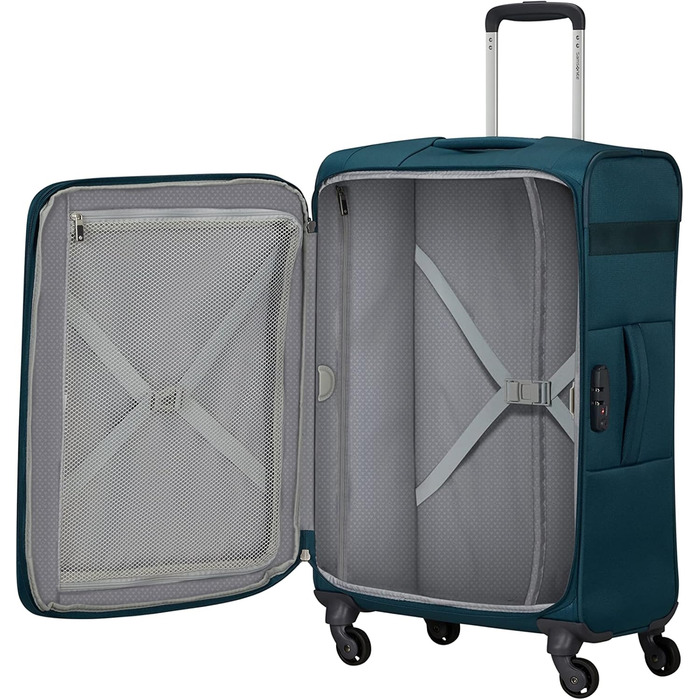 Валіза Samsonite Citybeat Spinner S (синя, Petrol Blue), валіза Samsonite Citybeat Spinner M EXP (66 см, 67/73 л, розширювана)