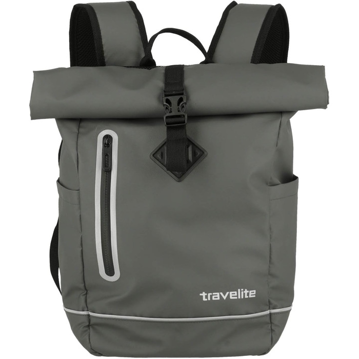 Водонепроникний рюкзак Travelite Rolltop для велосипеда та відпочинку, з відбивачами, 19 л, 48 см