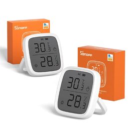 Набір з 2-х Zigbee датчиків температури та вологості SONOFF SNZB-02D з LCD-дисплеєм, для розумного дому, сумісний з Alexa, Google Home, Home Assistant, потрібен Zigbee хаб