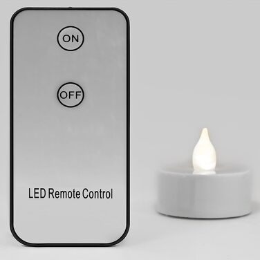 LED свічки Monzana, 30 шт., електричні, з пультом, 3,7 см, тепле біле світло, реалістичне мерехтіння, батарейки в комплекті, фламелесні, тривалий час роботи